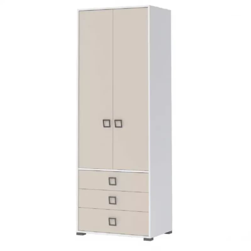 Skriňa 2D3S Kiki P23-BE/KI-01 white/sand 1