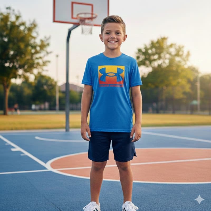 Chlapčenské tričko s krátkym rukávom UNDER ARMOUR UA B BOXED SPORTS UPDATE SS 4