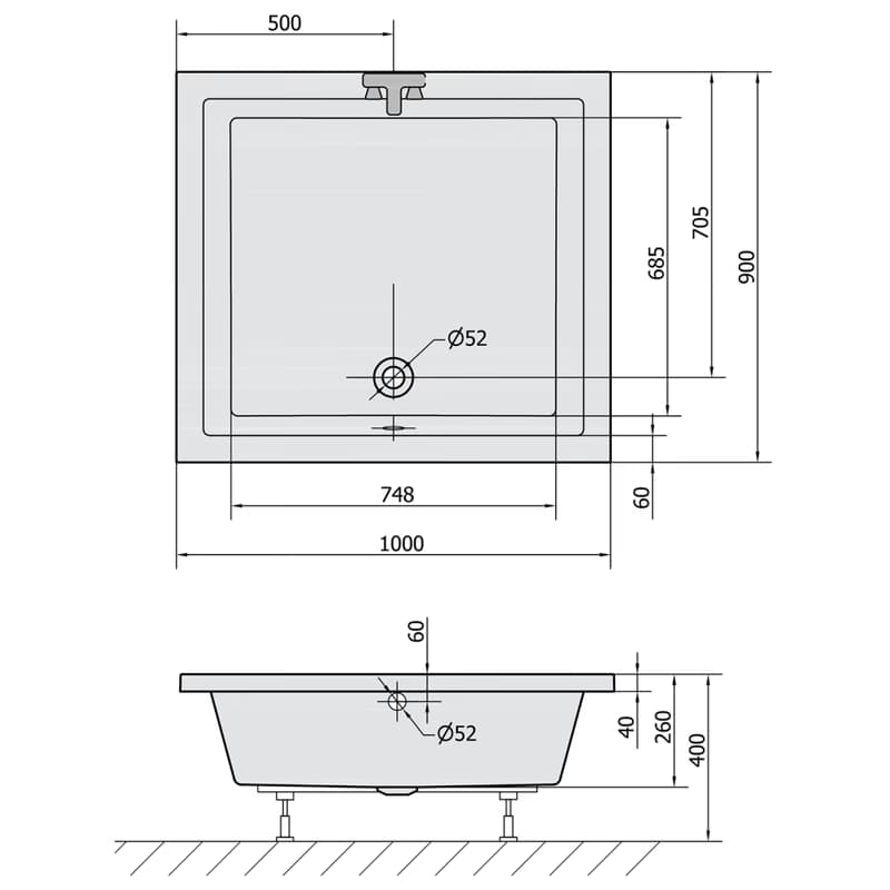 Polysan Deep 100 x 90 cm 72340 2