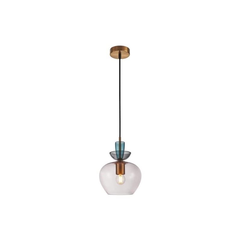 PND-31882-1-GD-PK - Závesný luster na lanku FANDA 1xE27/40W/230V zlatá/zadymená sivá PND-31882-1-GD-PK