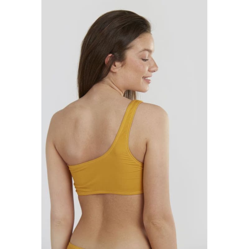 Dámske plavky vrchný diel FUNDANGO Madison One Shoulder Top-235-dirt yellow 3