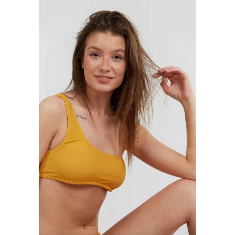 Dámske plavky vrchný diel FUNDANGO Madison One Shoulder Top-235-dirt yellow 5