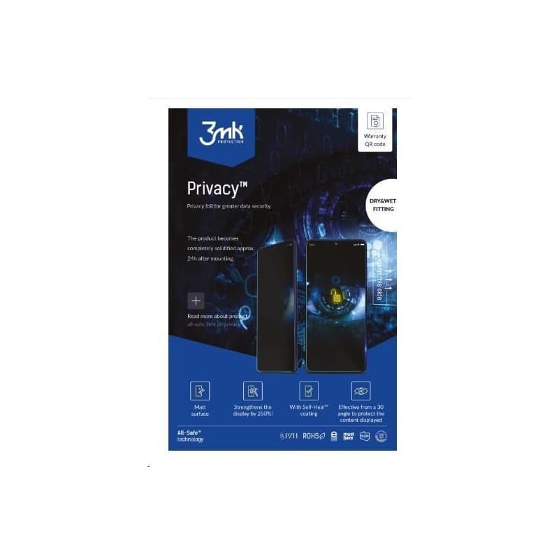 3mk All-Safe - AIO fólia BH Privacy Dry & Wet Fitting Phone, 5 ks 1