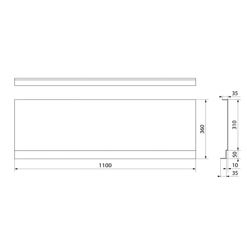 POLYSAN - DEEP PLAIN NIKA panel, 110x36cm 84872 2