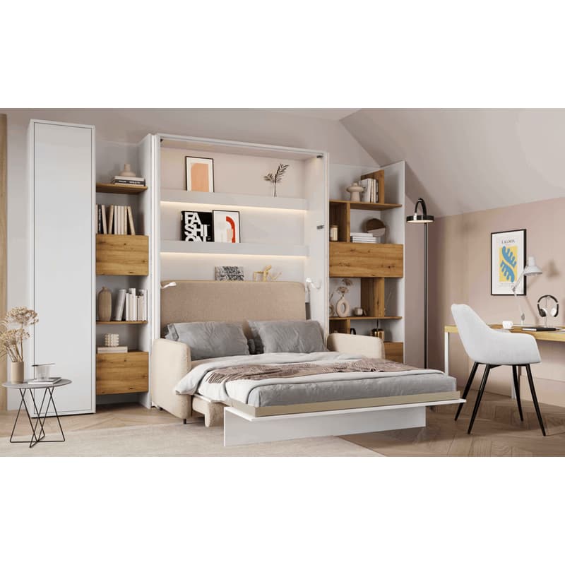 Dig-net nábytok Policová skriňa Lenart BED CONCEPT BC-21 | biela 2
