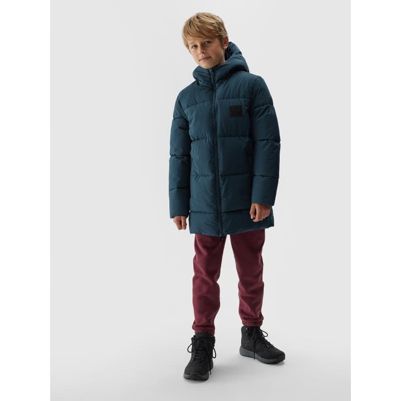 Chlapčenská bunda 4F JUNIOR DOWN JACKET-JAW23TDJAM275-31S-NAVY 4