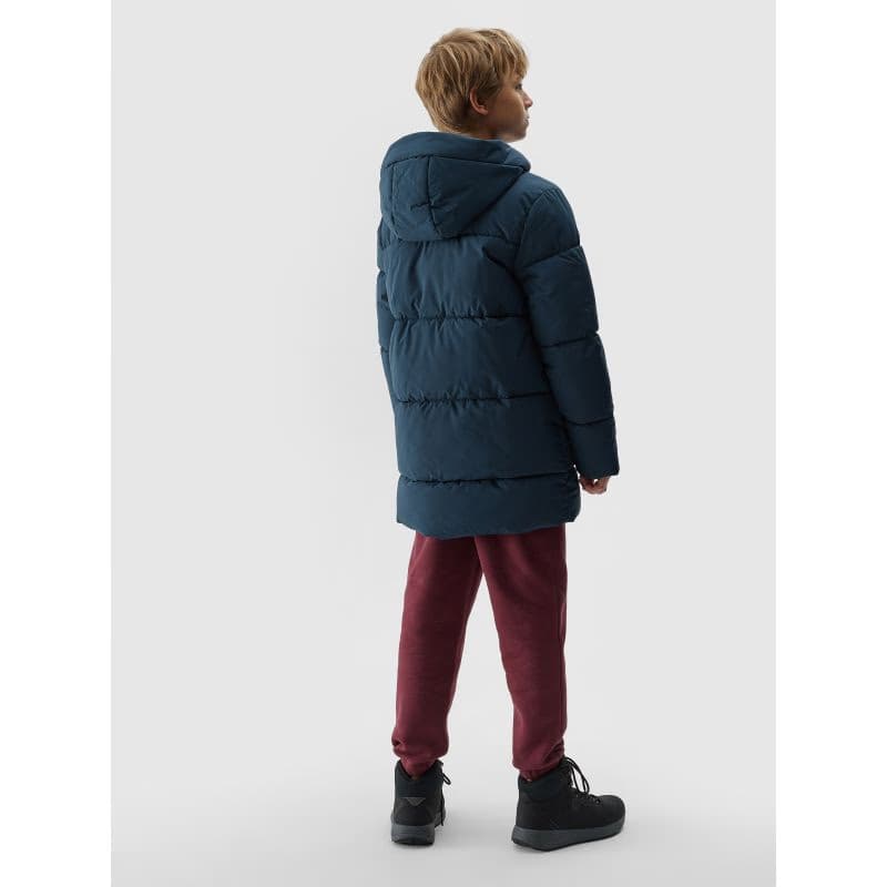 Chlapčenská bunda 4F JUNIOR DOWN JACKET-JAW23TDJAM275-31S-NAVY 5