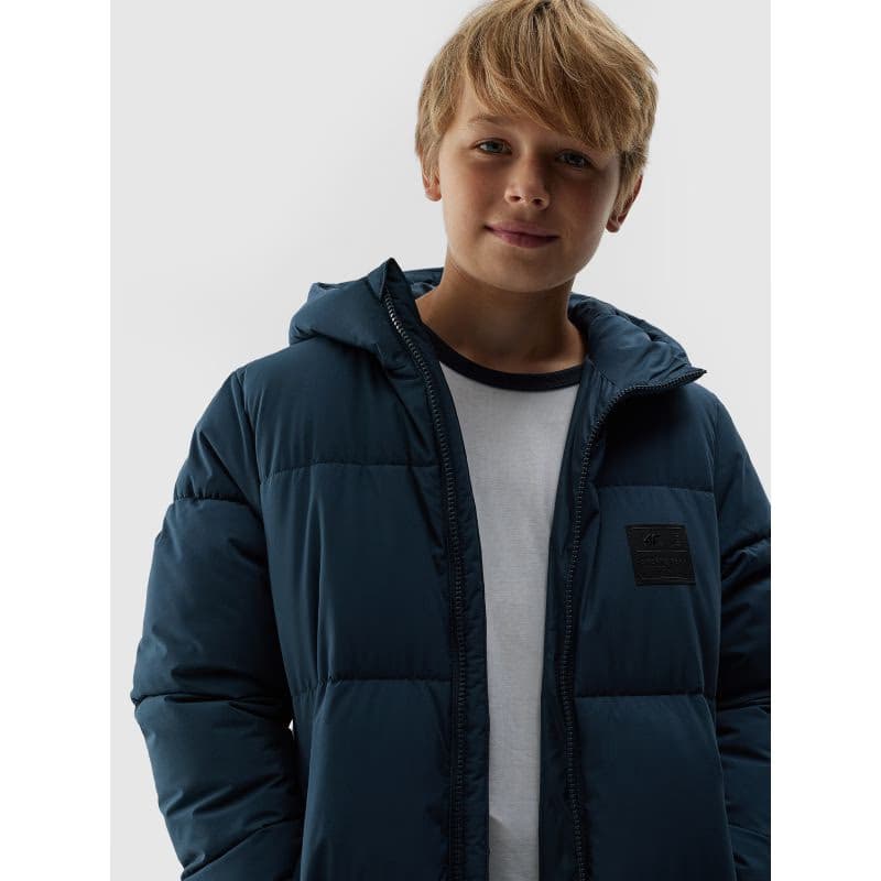 Chlapčenská bunda 4F JUNIOR DOWN JACKET-JAW23TDJAM275-31S-NAVY 6