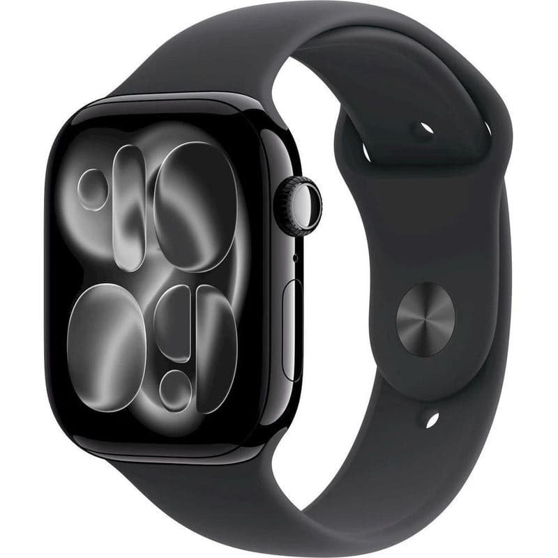 Apple Watch Series 11 GPS + Cellular 46mm Jet Black Aluminium Case with Black Sport Band - M/L 1