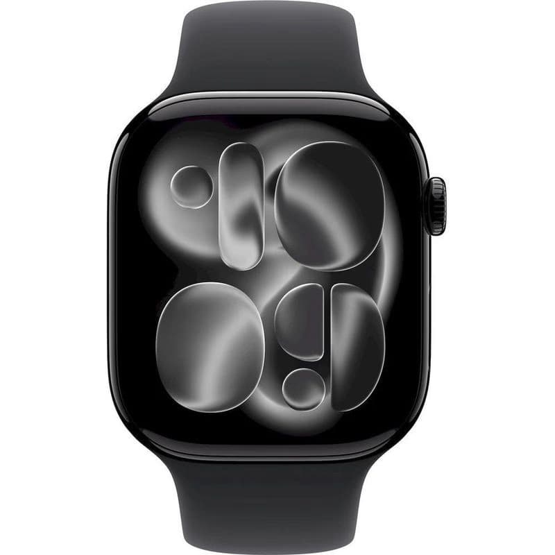 Apple Watch Series 11 GPS + Cellular 46mm Jet Black Aluminium Case with Black Sport Band - M/L 2