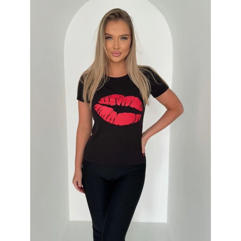 Dámske tričko s krátkym rukávom OMBRE T-shirt SLR098 black 2