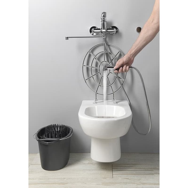 AQUALINE - Výlevka keramická závesná s roštom 36x52cm, biela VKZ02 4