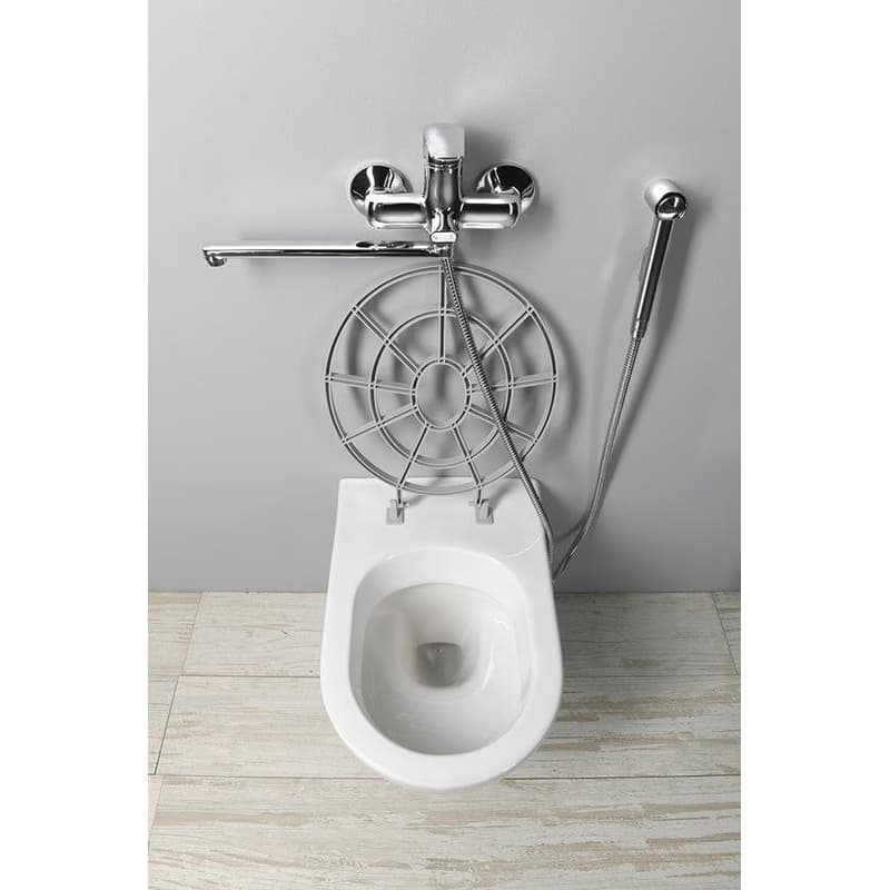 AQUALINE - Výlevka keramická závesná s roštom 36x52cm, biela VKZ02 5