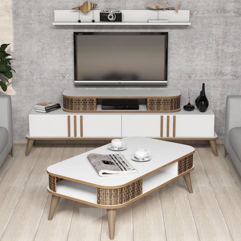 Living Room Furniture Set Eylül - White 1