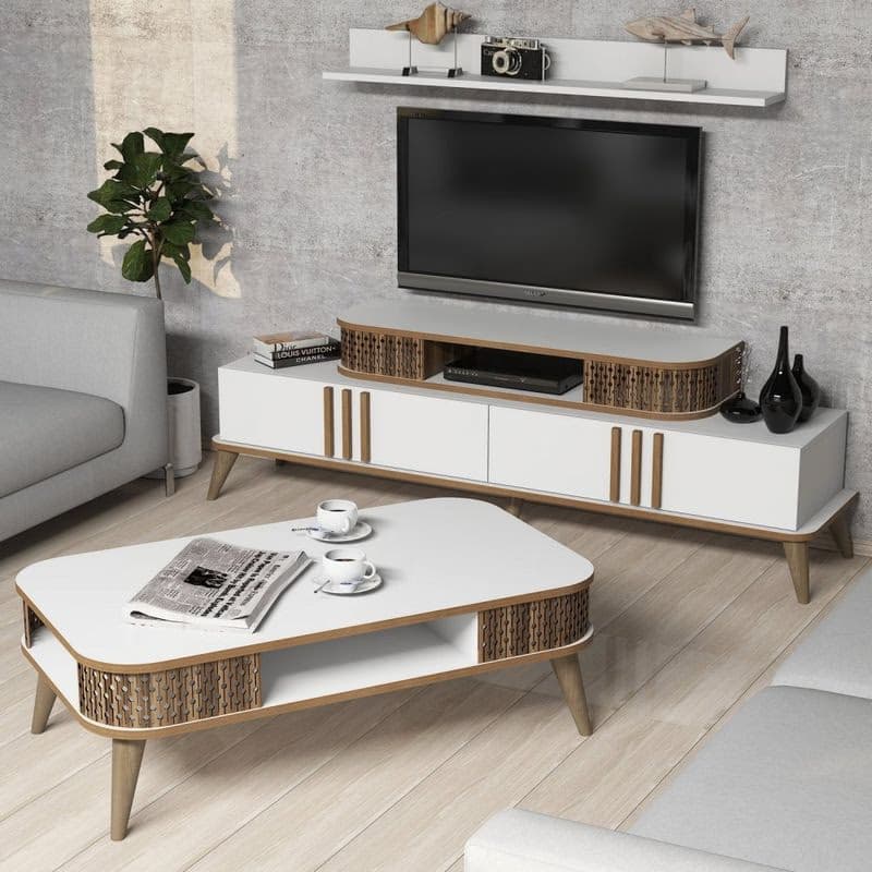 Living Room Furniture Set Eylül - White 5