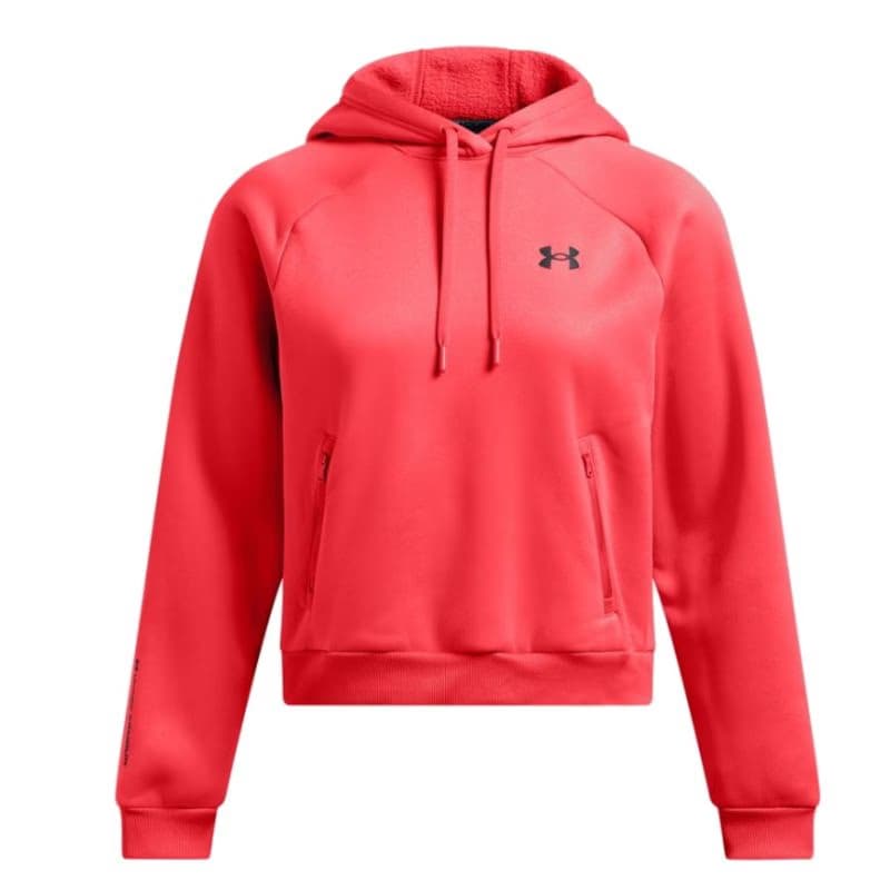 Dámska zateplená mikina s kapucňou UNDER ARMOUR UA Armour Flc Pro Hdy-RED 3