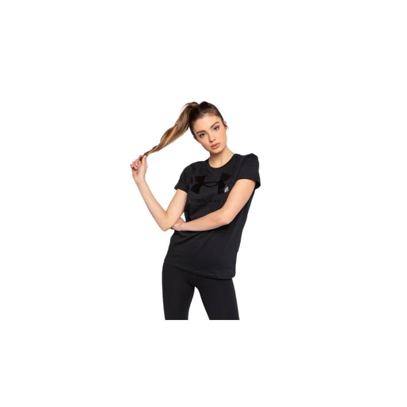 Dámske tričko s krátkym rukávom UNDER ARMOUR UA Rival Logo SS-BLK 1