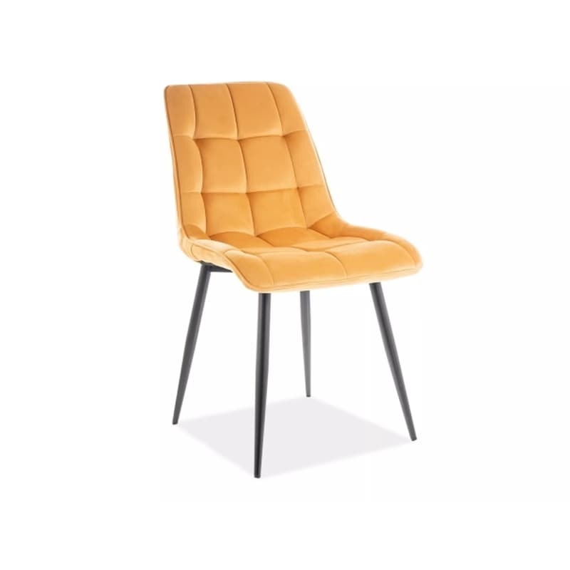 Signal Jedálenská stolička CHIC VELVET | čierne nohy Farba: Curry / Bluvel 68 1