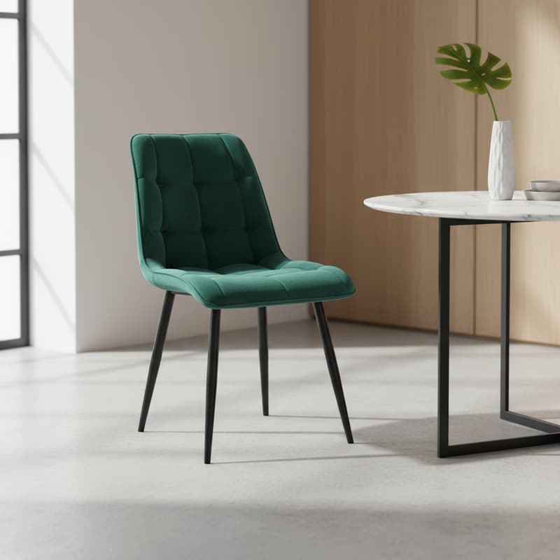 Signal Jedálenská stolička CHIC VELVET | čierne nohy Farba: Curry / Bluvel 68 2