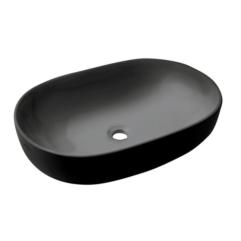 INVENA - Umývadlo na dosku KORFU TREND 60 cm oválne čierna mat CE-34-005-C 1