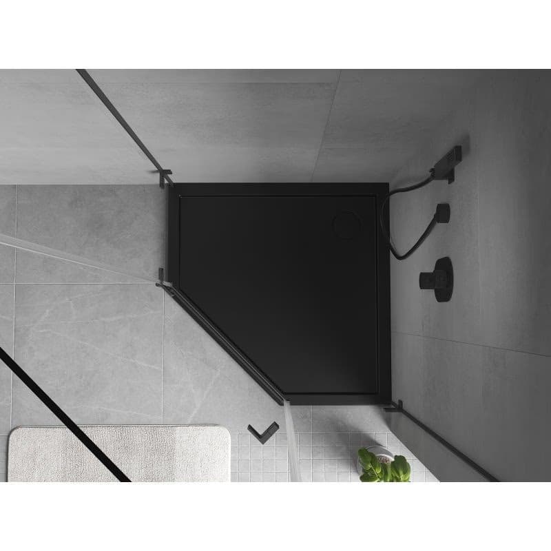 MEXEN - Flow päťboká sprchová vanička slim 80 x 80, čierna mat 46P708080 4