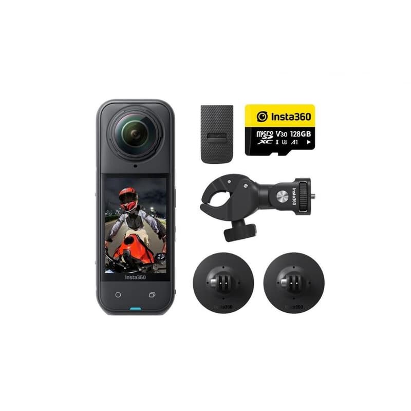 Insta360 X5 motocyklový balíček - akčná kamera X5 + príslušenstvo na motorku 1