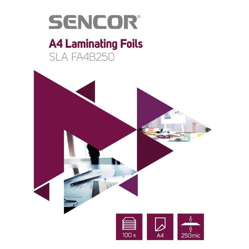 SLA FA4B250 Fólia A4 250mic 100ks SENCOR 1