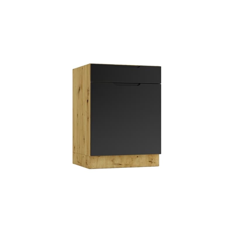 Artstolk Kuchynská linka ISABEL B | 200 cm dub artisan/čierna 2