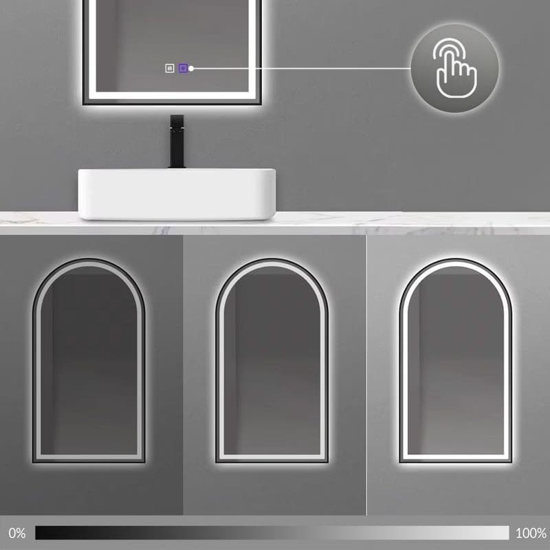 Tutumi - Zrkadlo LED 60x100cm DASH BLACK HOM-06504 2