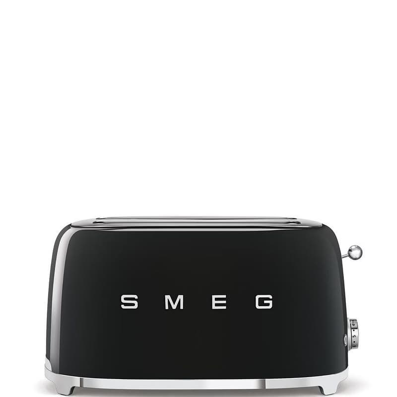 Smeg TSF02BLEU, sendvičovač / hriankovač, 4 toasty, 6 úrovní opekania, zásuvka na omrvinky, štýl. 50. rokov, čierny