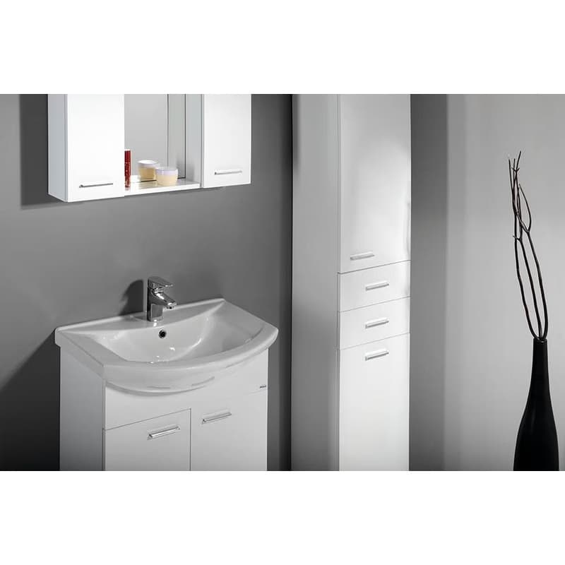 AQUALINE - ZOJA/KERAMIA FRESH skrinka vysoká s košom 35x184x29cm, biela 51230 5