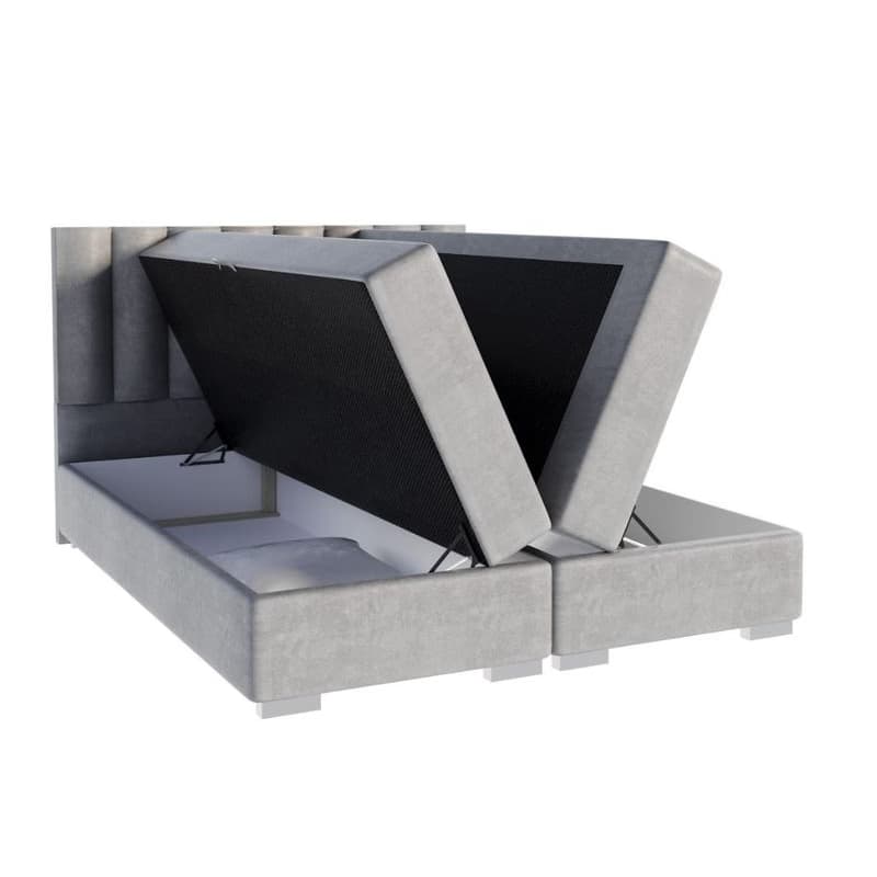 FDM Manželská posteľ LINCOLN Boxspring | sivá 160 x 200 cm 2