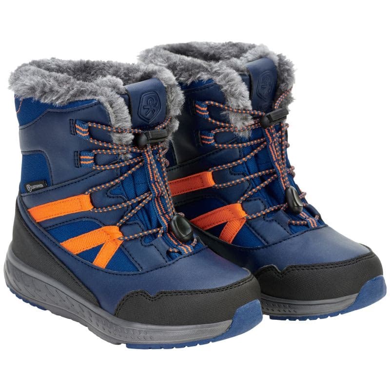 Detské vysoké zimné topánky COLOR KIDS Boots high cut WP total eclipse 2