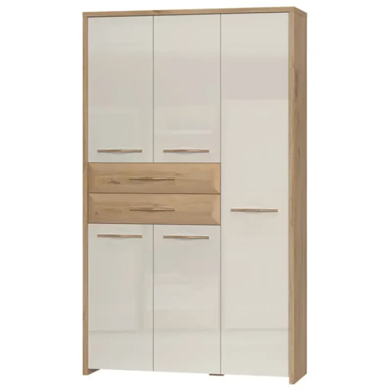 Skriňa 5d2s Gala V52 lakovaná Pacific Walnut/Beige 1