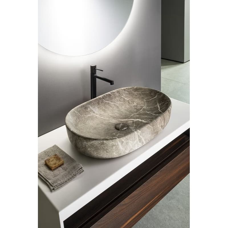 SAPHO - CALEO keramické umývadlo na dosku 60x42cm, breccia marmor CA590BM 3