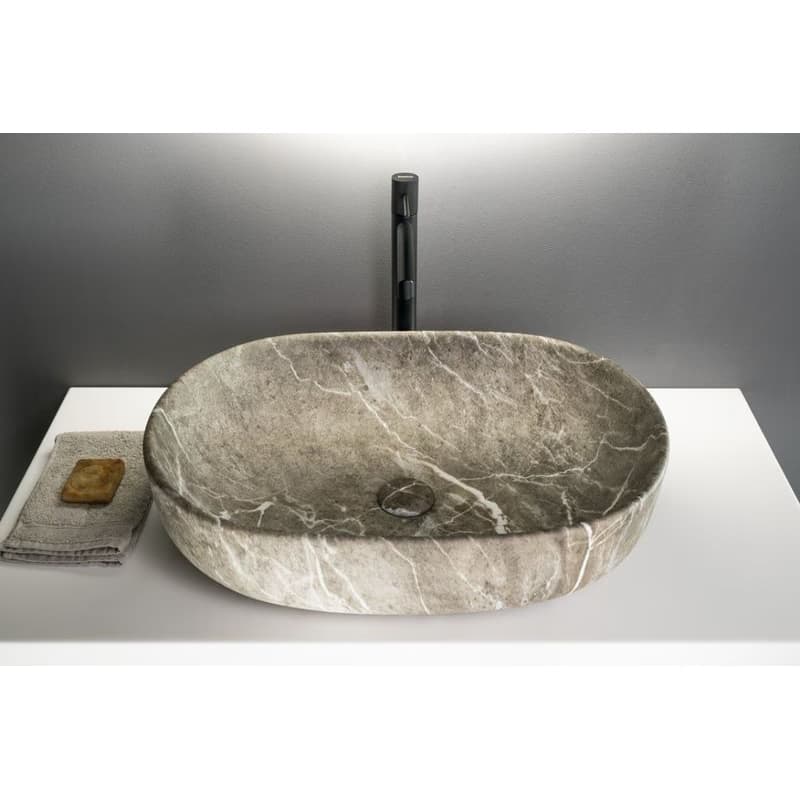 SAPHO - CALEO keramické umývadlo na dosku 60x42cm, breccia marmor CA590BM 4