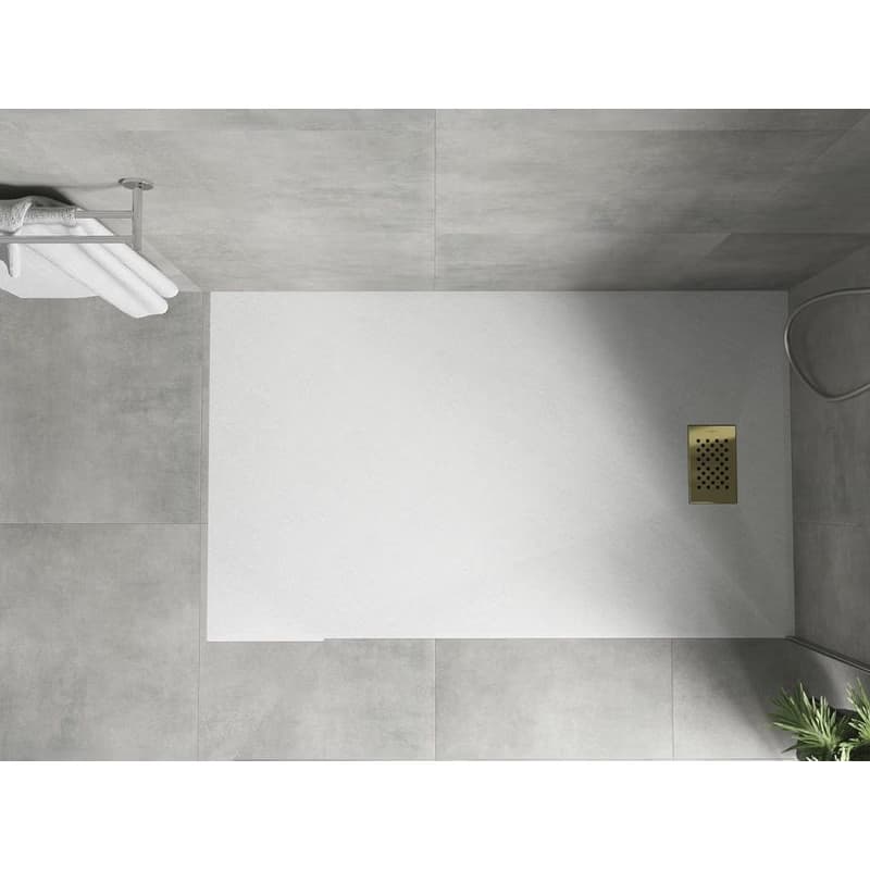 MEXEN/S - Hugo sprchová vanička SMC 140x80, biela, krytka zlatá 42108014-G 4
