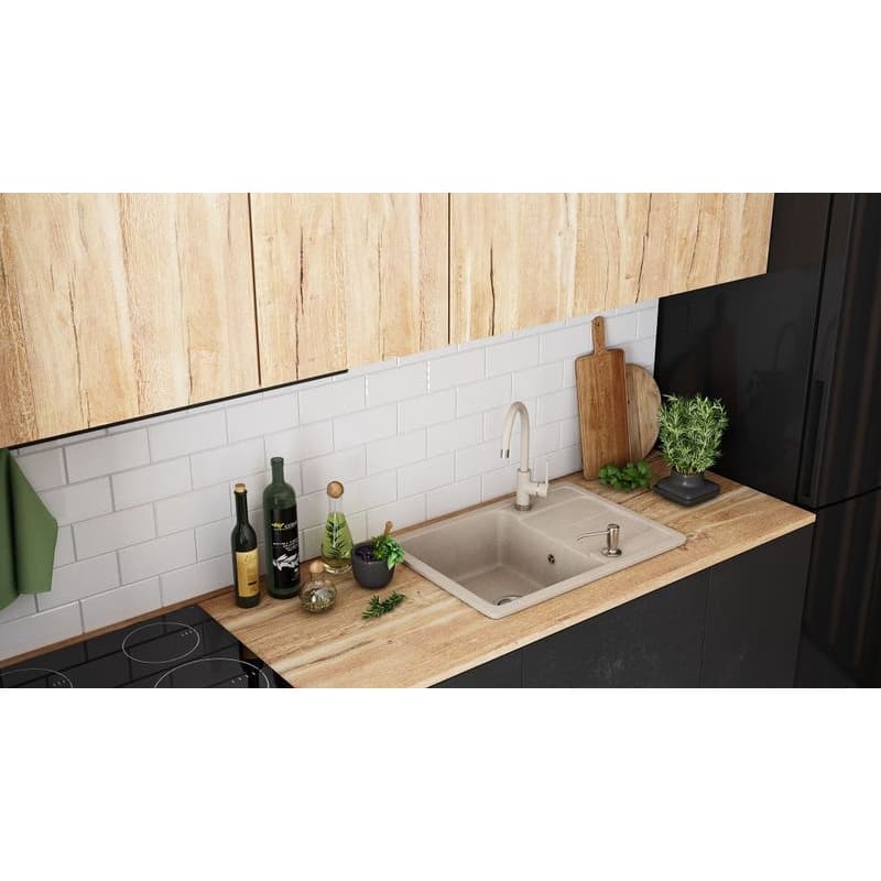 REA REA - Granitový drez Nils Beige set 5v1 ZLE-00102 2