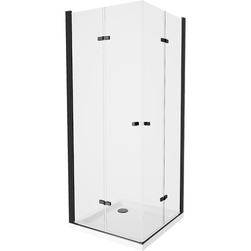 MEXEN/S - Lima Duo sprchovací kút 100x90, transparent, čierna + vanička so sifónom 856-100-090-70-02-4010B 1