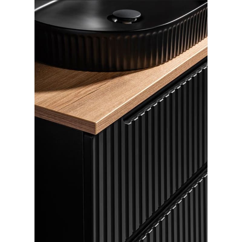 ArtCom Kúpeľňová skrinka s doskou NOVA Black D50/3 | 50 cm 5