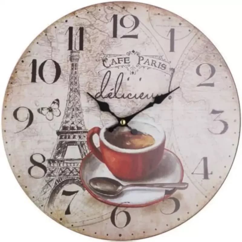 Hodiny nástenné Cafe Paris 34 cm 1