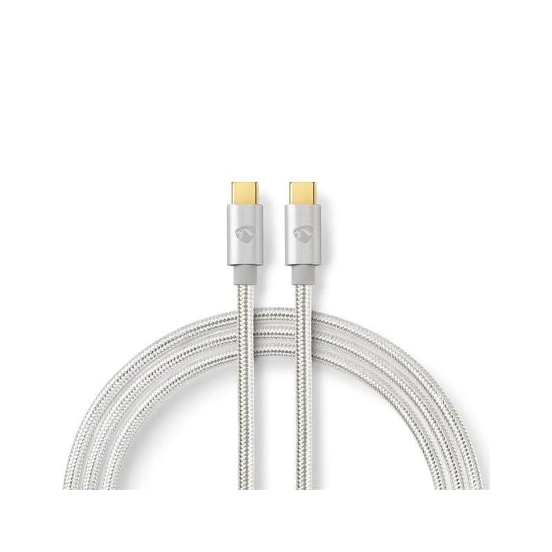 Nedis CCTB60800AL20 - USB 2.0 kábel | USB-C™ Zástrčka | USB-C™ Zástrčka | 480 Mbps | 2.00 m | Strieborná 1