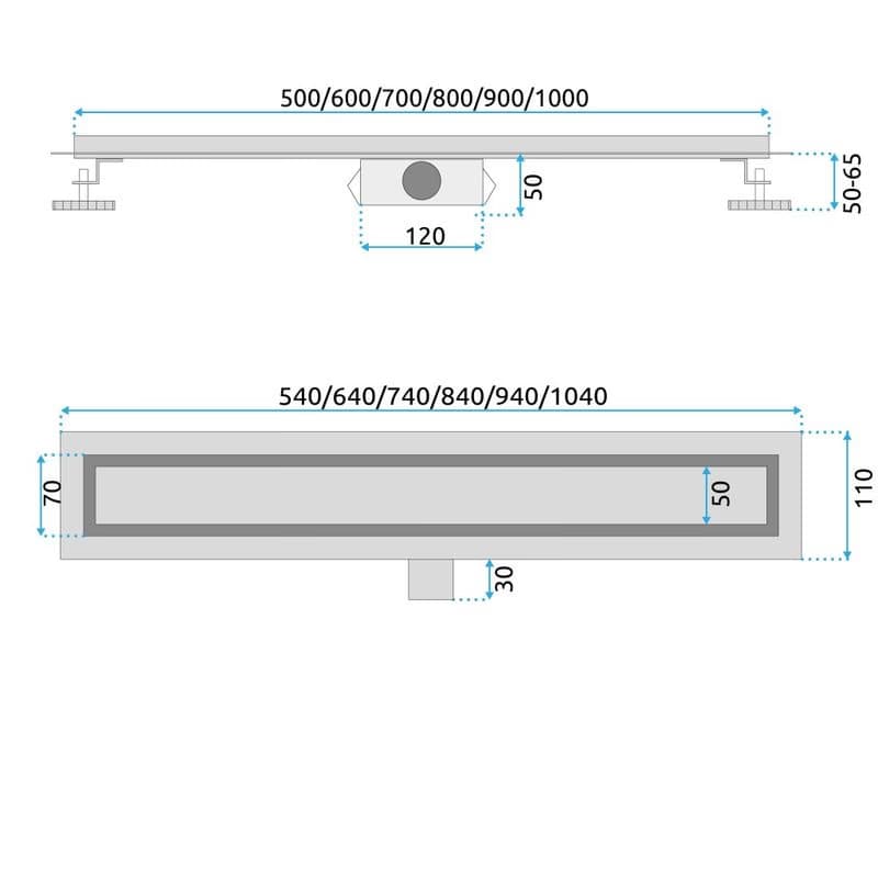 REA - Odtokový žľab 100 Pure Neox - matný čierny REA-G6605 3