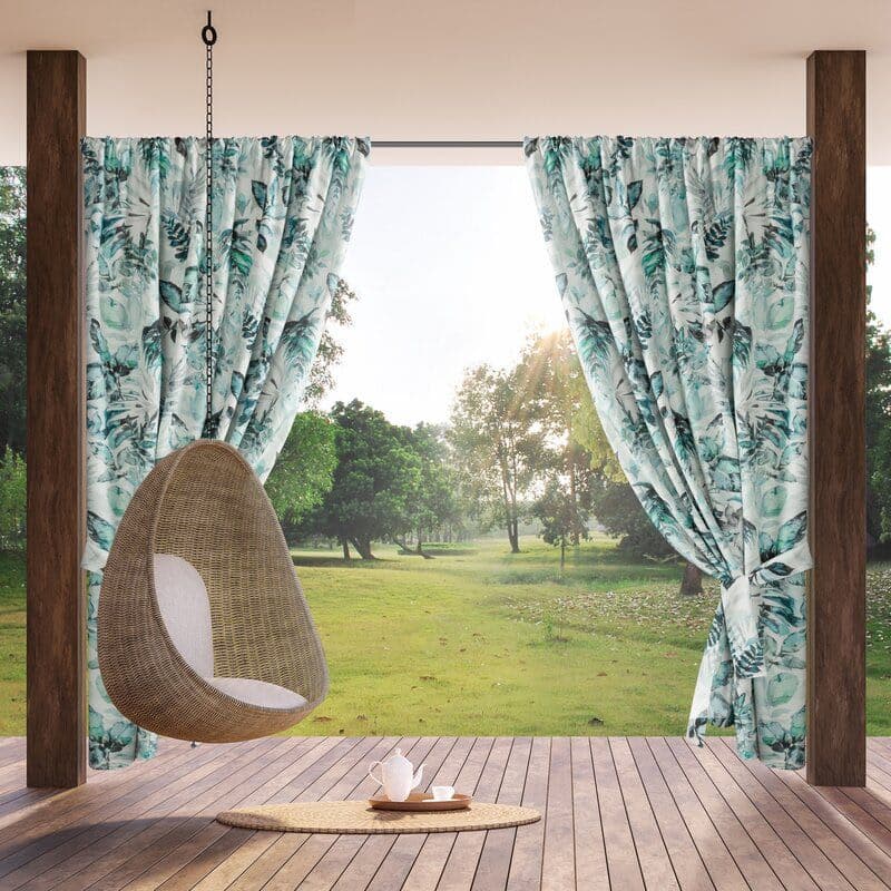 ArtFir Záves na terasu GARDEN 2 P | biela/zelená 155 x 200 cm 1