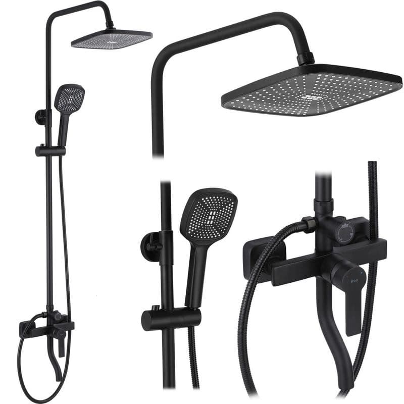 REA REA - Sprchový set s batériou 150mm ARGUS čierna matmá REA-P2389 1