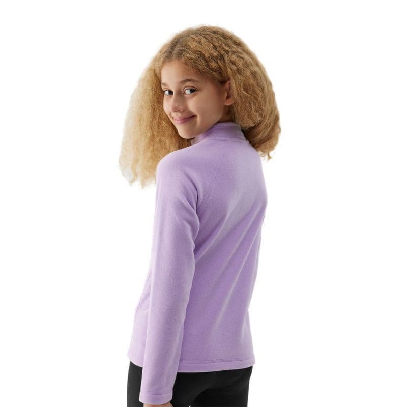 Dievčenská lyžiarska flisová mikina 4F JUNIOR FLEECE UNDERWEAR-JAW23UFLEF033-52S-LIGHT VIOLET 3
