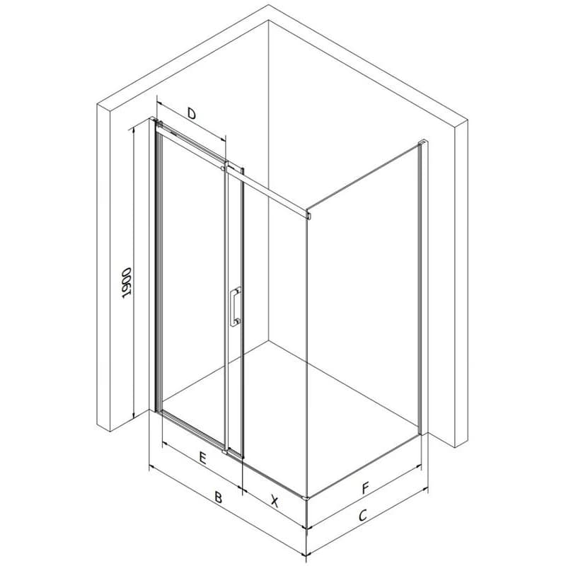 MEXEN/S - Omega sprchovací kút 140x80, transparent, čierna + biela vanička so sifónom 825-140-080-70-00-4010B 6