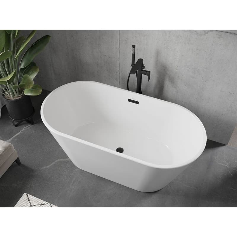 MEXEN - Flavia vaňa voľne stojaca 150x75, biela s biela, čierny sifón 54031507500-B 3