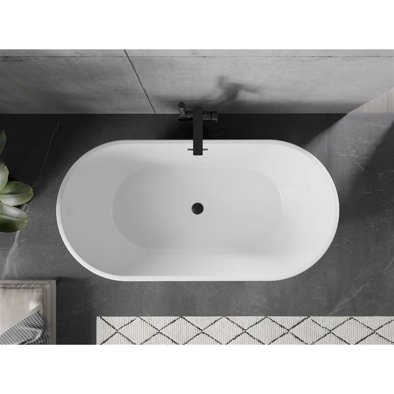 MEXEN - Flavia vaňa voľne stojaca 150x75, biela s biela, čierny sifón 54031507500-B 4