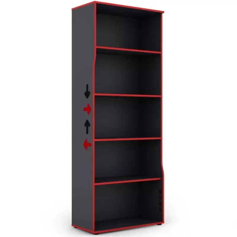Regál Matrix RG 75 grafit/červená 1
